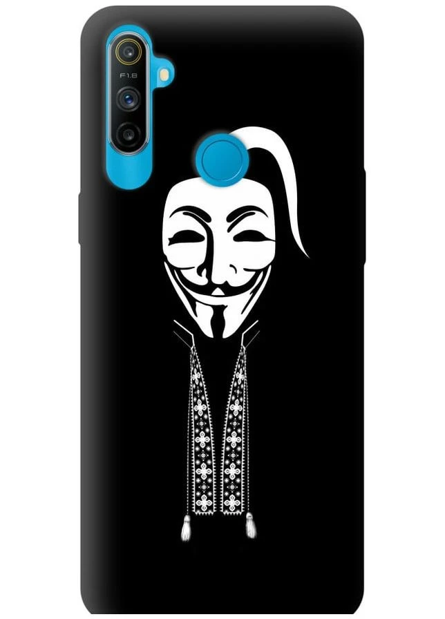 TPU чорний чохол 'Anonimus. Козак' для Endorphone Realme C3 (269353144)