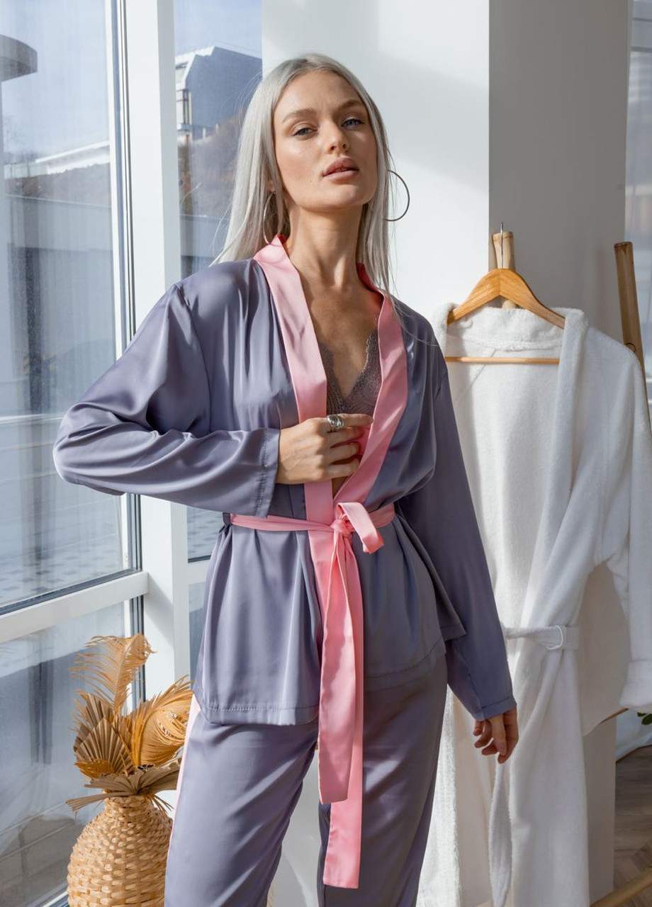 Серая пижамный костюм тройка suzanne серый 405852 New Trend