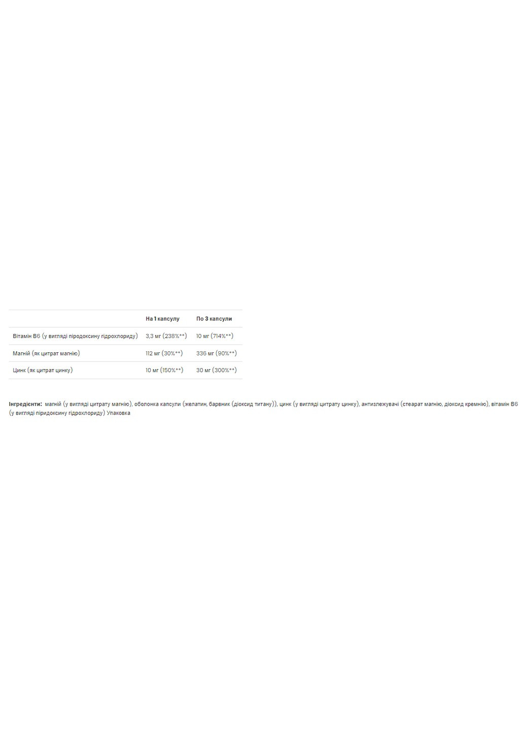 Цинк Магній В-6 ZMA - 90 капсул VPLab Nutrition (278006989)