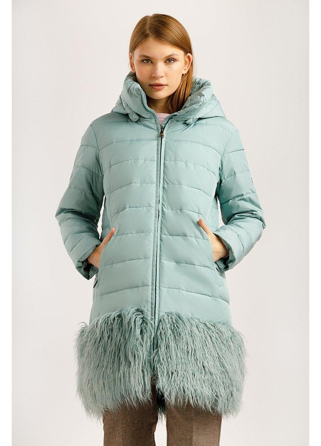 Бирюзовая зимняя зимняя куртка w19-32021-903 Finn Flare