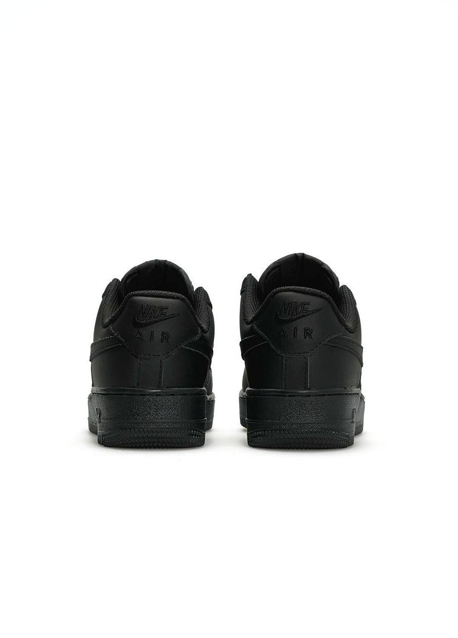 Чорні осінні кросівки жіночі nike 1 low classic black matte premium No Brand Air Force