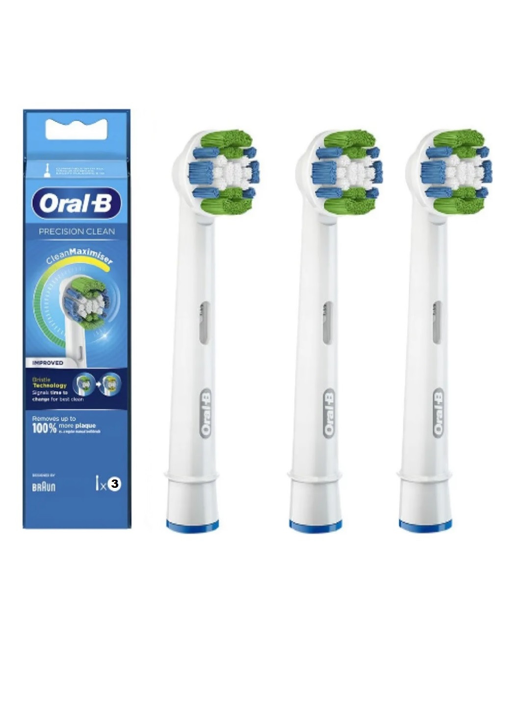 Насадка для электрической зубной щетки Precision Clean, 3 шт. Braun oral-b precision clean (257883789)