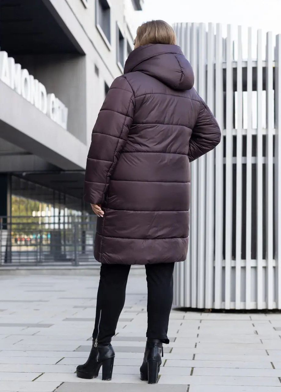 Бордова зимня зимова жіноча куртка великого розміру SK
