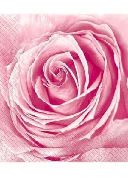 Салфетки бумажные Бутон розы трехслойные с рисунком 18 шт. Марго (265628925)