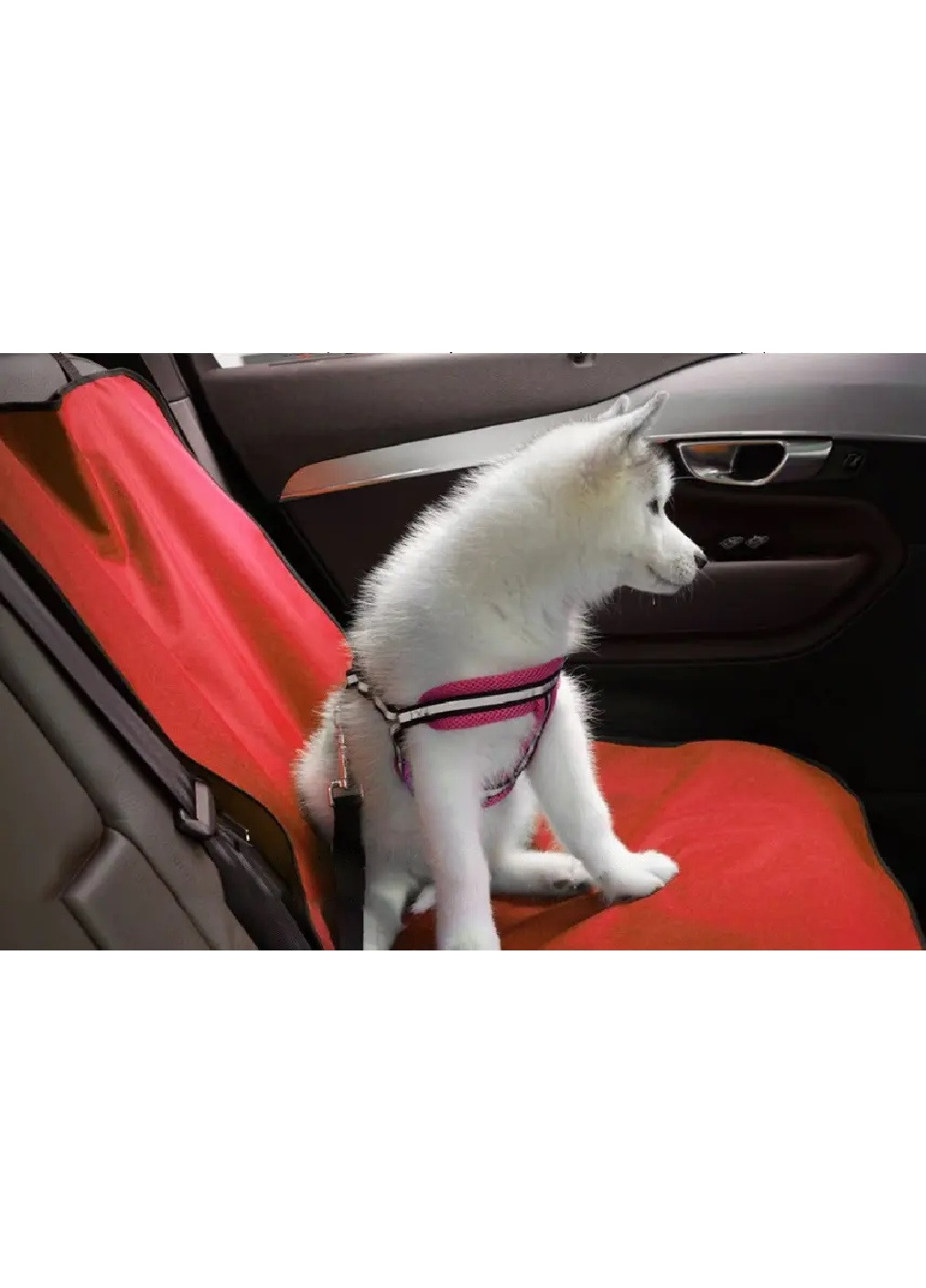 Автомобильный гамак накидка чехол на заднее сидение авто для перевозки животных собак кошек 134х132 см (473859-Prob) Красный Unbranded (256675427)