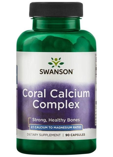 Кораловий кальцій Coral Calcium Complex 90 caps Swanson (275657526)