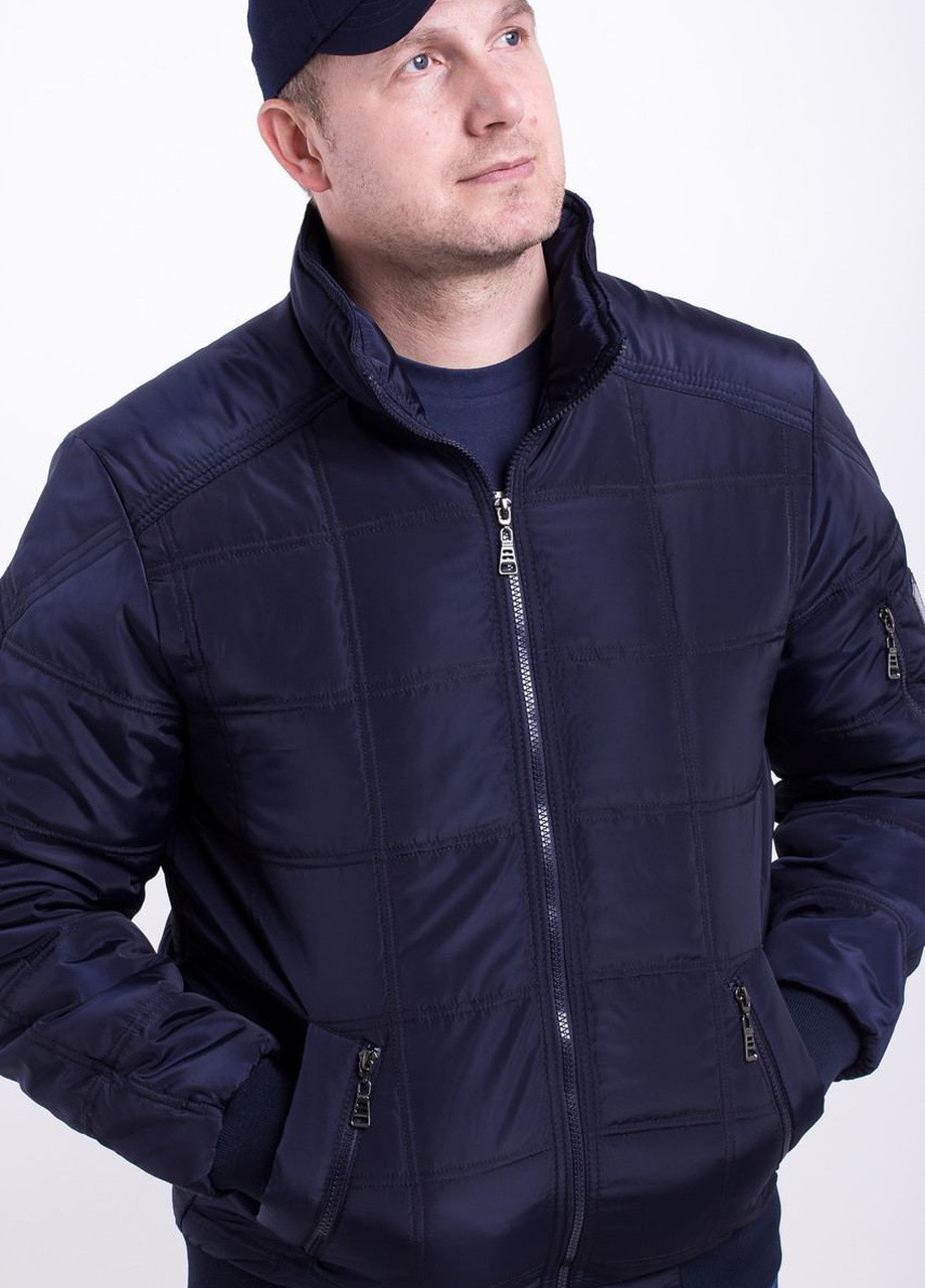 Синяя демисезонная куртка мужская весенняя большого размера SK
