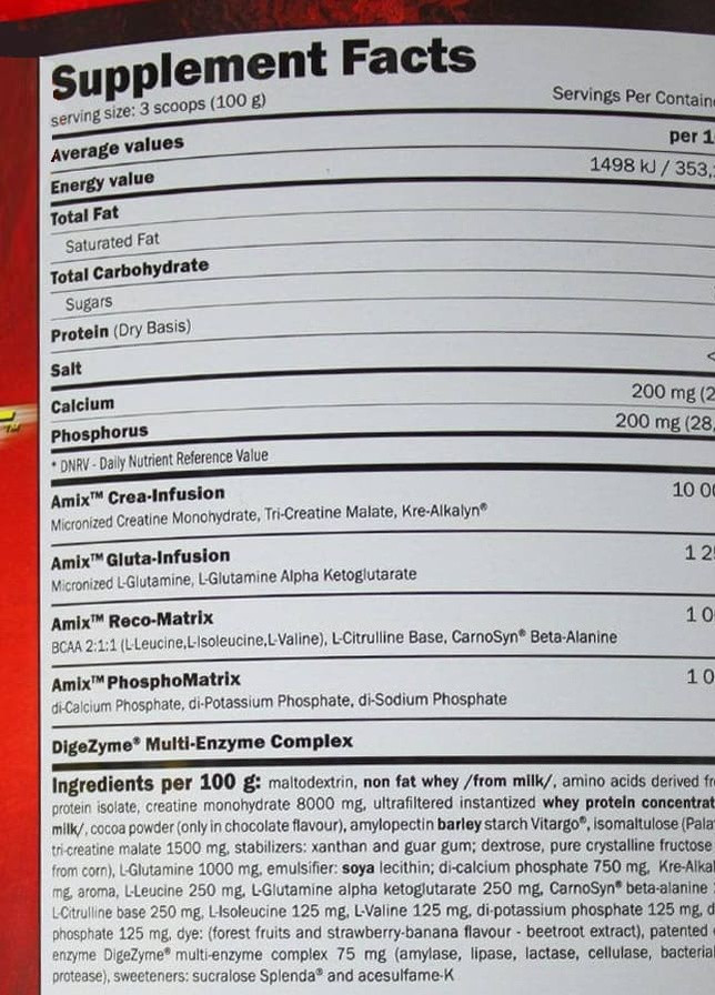 CarboJet Gain Mass Professional 1800 g /18 servings/ Strawberry Banana Amix Nutrition (257495254)
