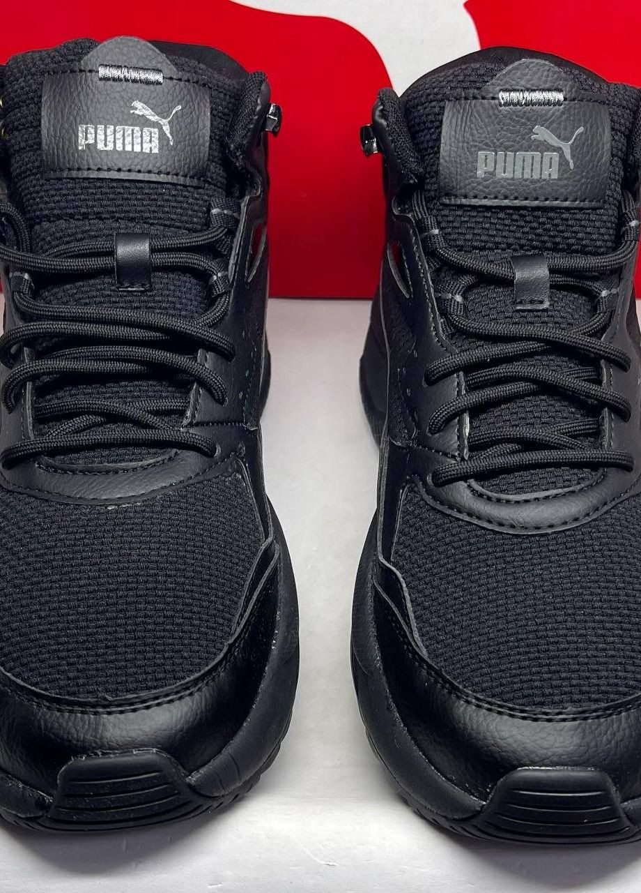 Черные всесезонные кроссовки высокие ( оригинал) x-ray speed mid winter black Puma кросівки