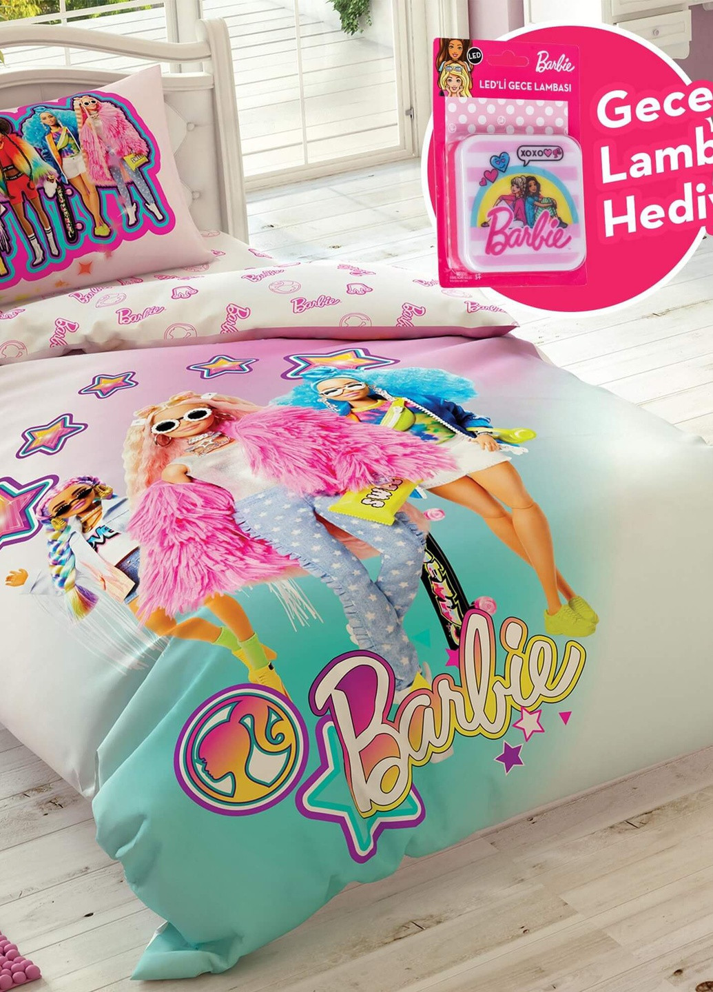 Подростковый комплект Disney Barbie Extra Lamba Ранфорс / простыня на резинке Tac (258655148)
