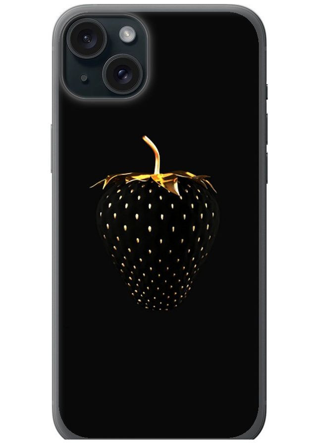 Силиконовый чехол 'Черная клубника' для Endorphone apple iphone 15 plus (269995187)