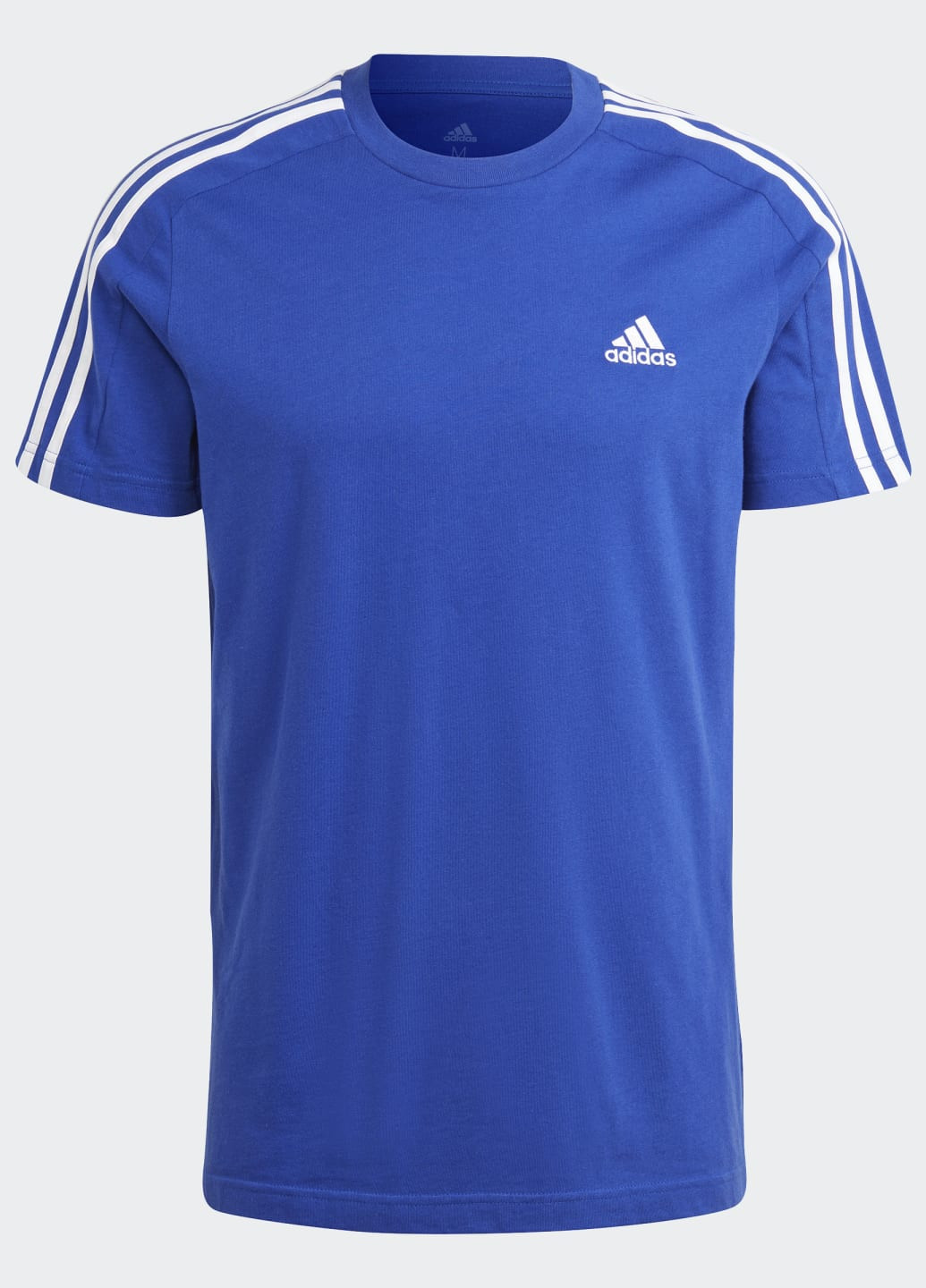 Синя футболка essentials single jersey 3-stripes adidas