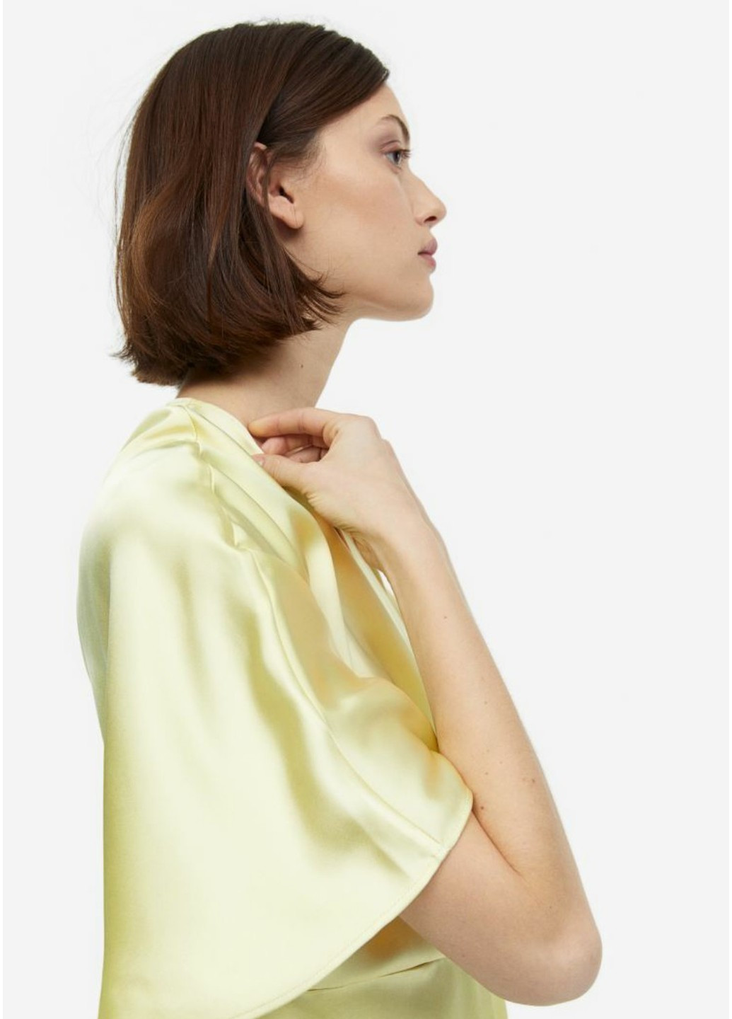 Изумрудное коктейльное женское атласное платье на запах н&м (55844) xs светло-зеленое H&M