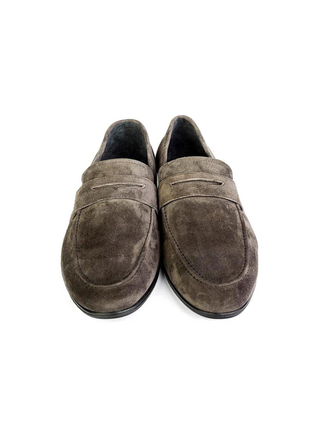 Серые классические туфли лоферы мужские бренда 9400607_(231) Mida без шнурков
