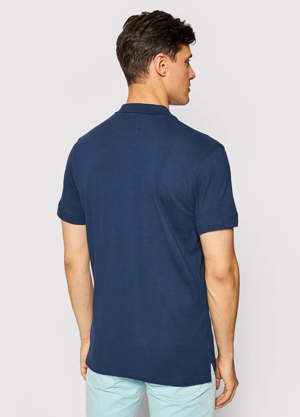 Синяя футболка-поло для мужчин Pepe Jeans
