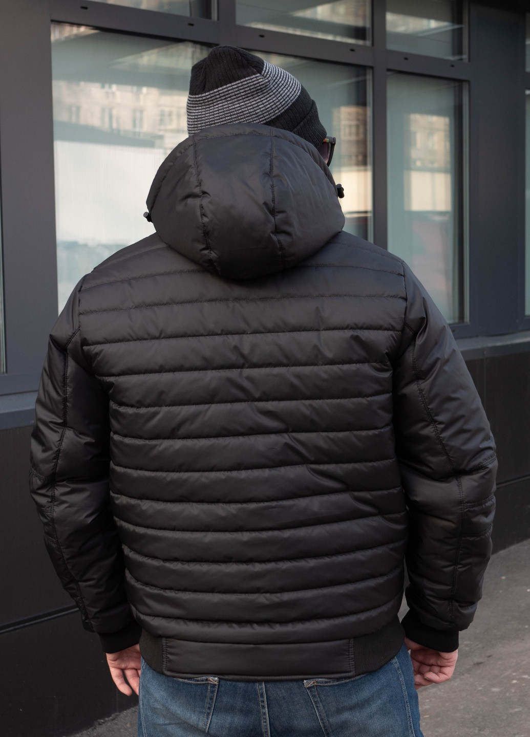 Черная куртки демисезонные мужские от производителя SK