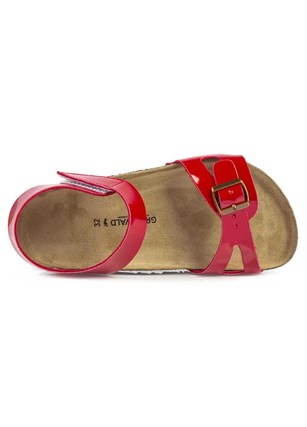 Красные повседневные сандалии детские для девочек бренда 4300007_(1) Grunwald на кнопках