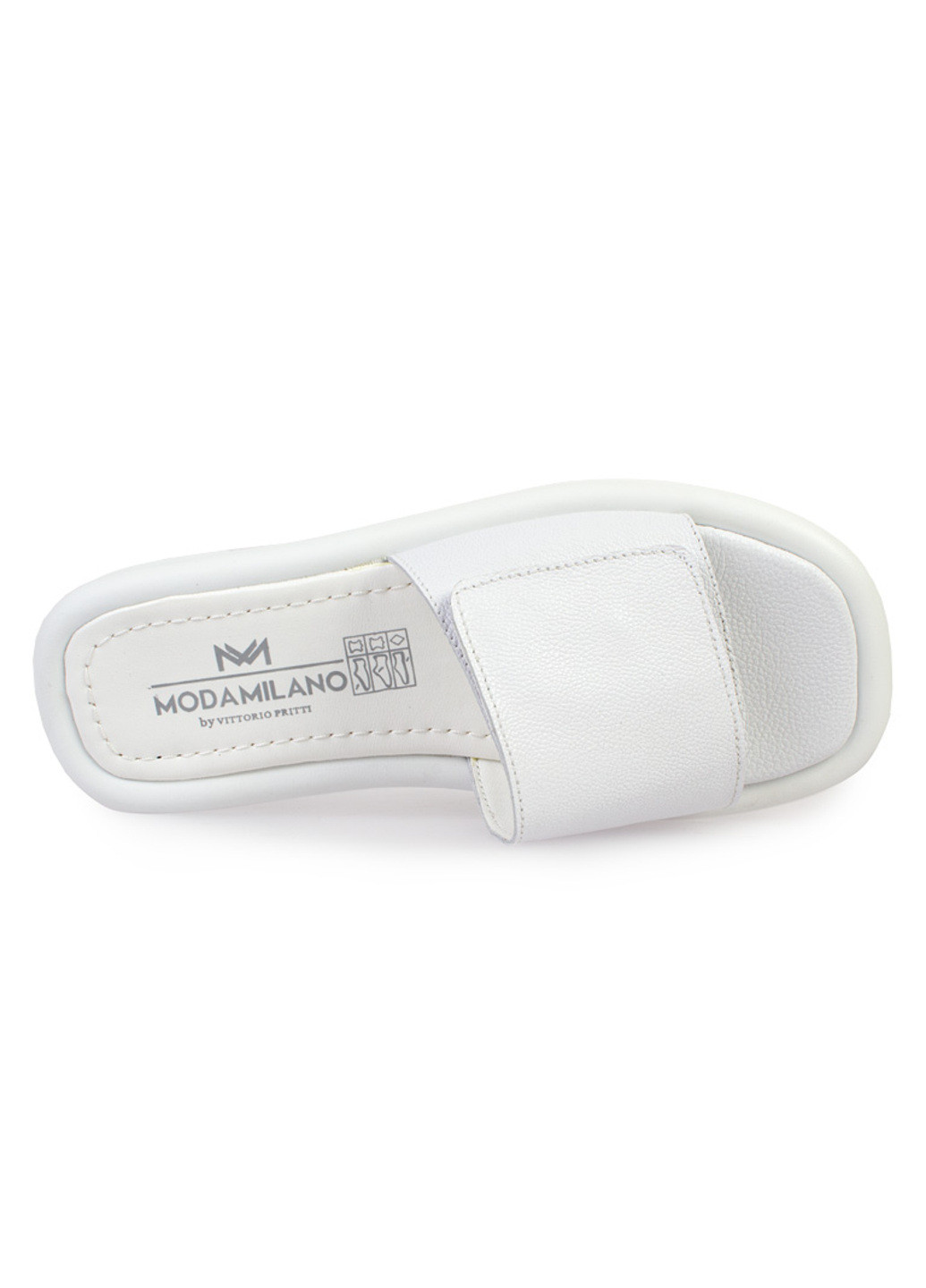 Белые шлепанцы и сабо женские бренда 8301541_(2) ModaMilano