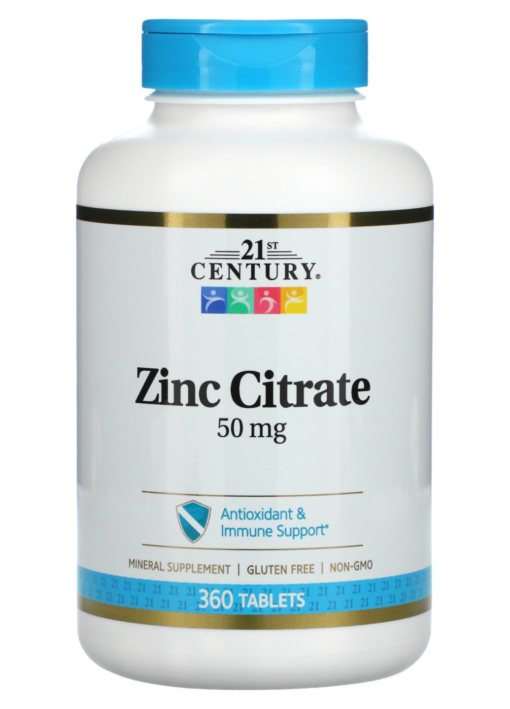 Цитрат цинка Zinc Citrate 50 mg 360 Tablets 21st Century (257580587)