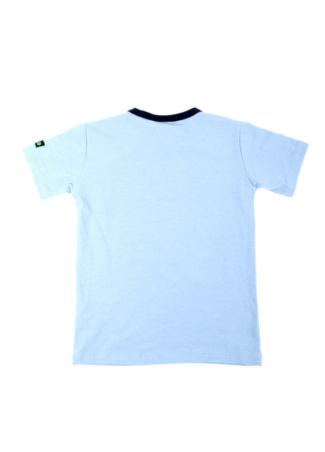 Блакитна літня футболка на хлопчика tom-du блакитна з принтом 070821-001888 TOM DU