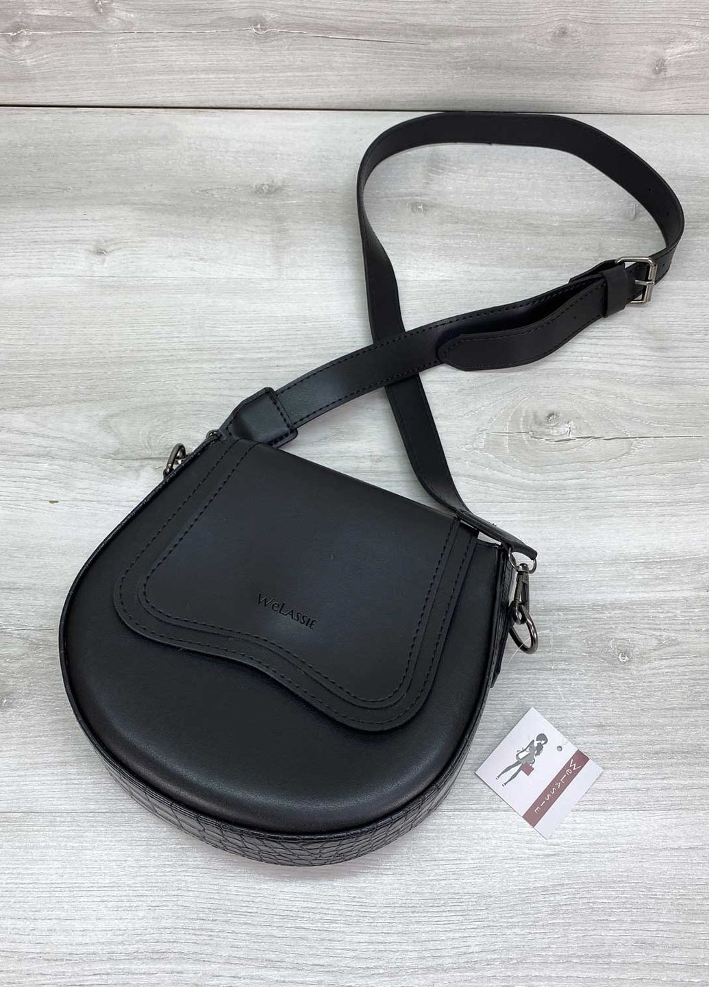 Сумка женская кросс боди экокожа (wel-68704) Черная WeLassie (260480719)