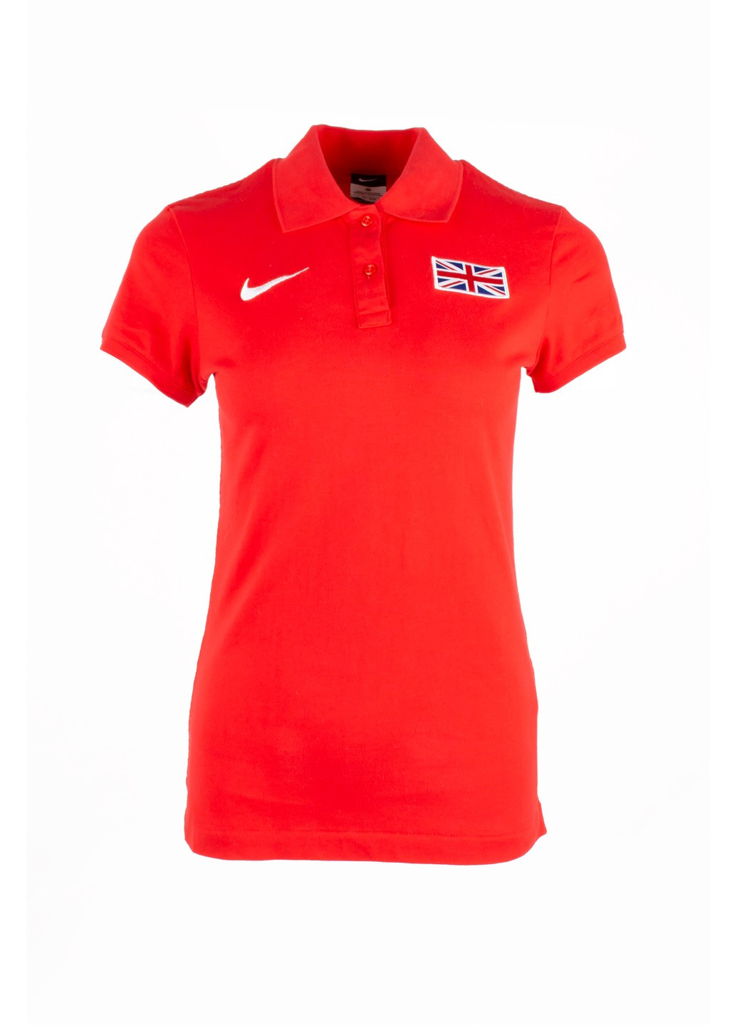 Красная летняя футболка женская polo 652585 Nike