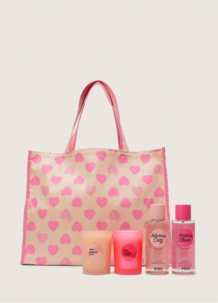 Подарунковий набір з сумкою Victoria's Secret Valentine Day Beauty Bag Pink (268569147)