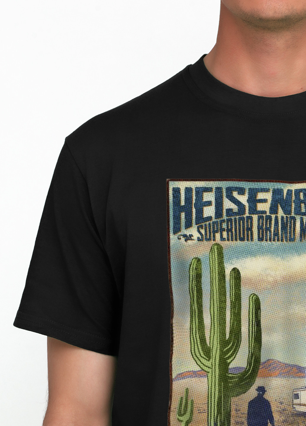 Черная мужская футболка м319-17 черная с принтом "во все тяжкие" с коротким рукавом Malta