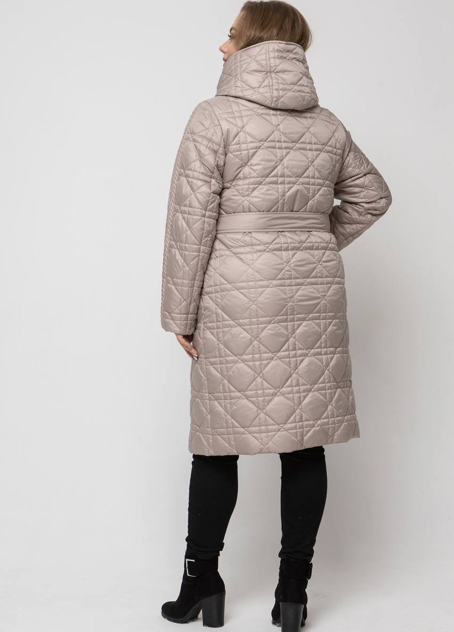 Бежева демісезонна демісезонна жіноча куртка великого розміру SK