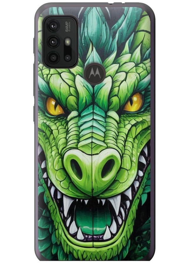 Силиконовый чехол 'Зелёный дракон' для Endorphone Motorola Moto G10 (275459085)