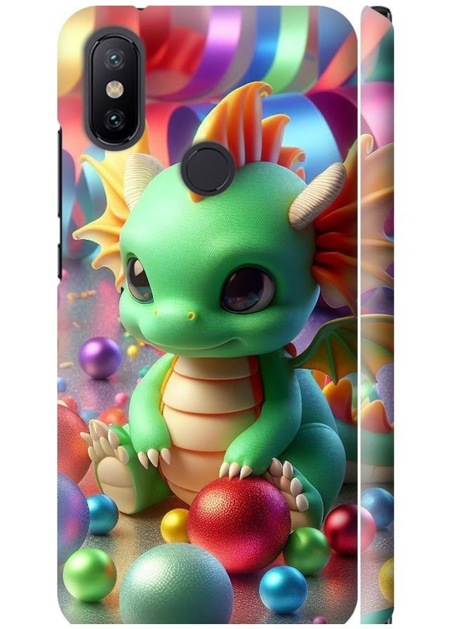 3D пластиковий матовий чохол 'Веселий дракончик' для Endorphone Xiaomi Mi A2 (275457547)