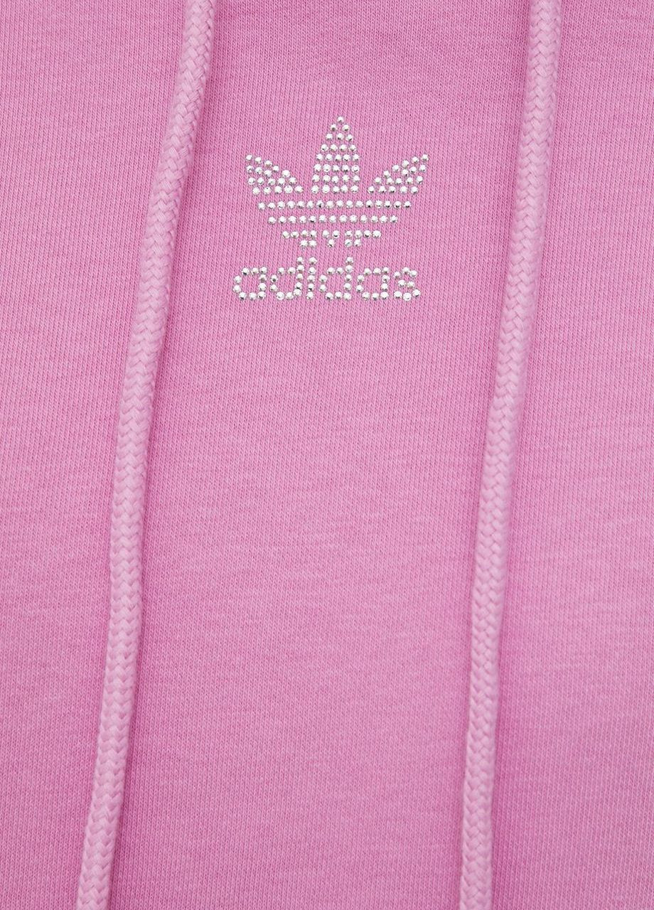 Розовое спортивное, повседневный платье платье-худи adidas