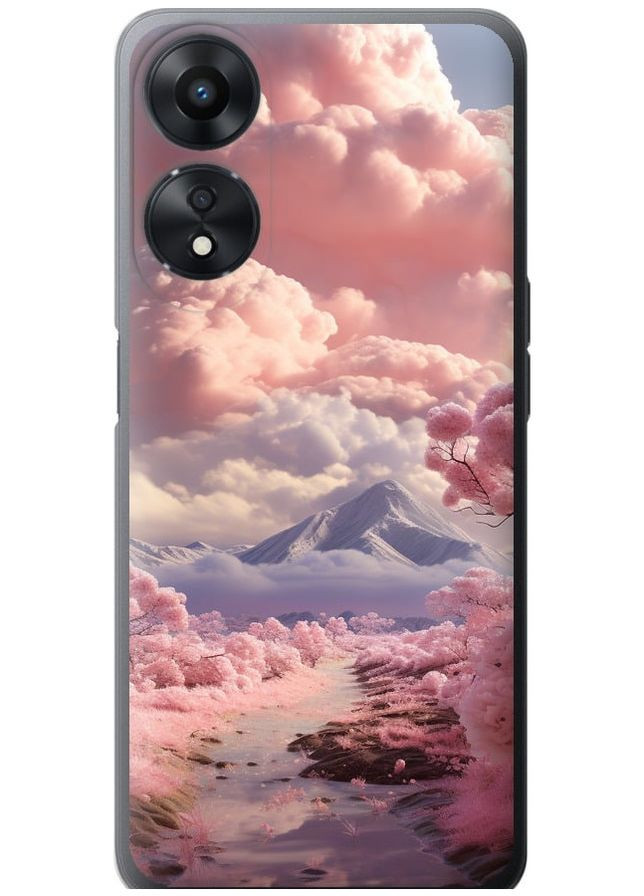 Силіконовий чохол 'Рожеві хмари' для Endorphone Oppo A78 5G (267236798)