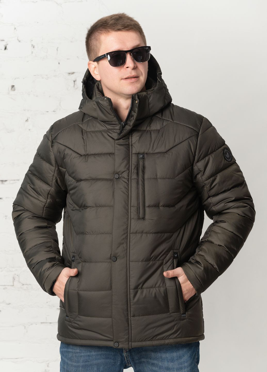 Оливкова (хакі) зимня чоловича зимова куртка парка SK