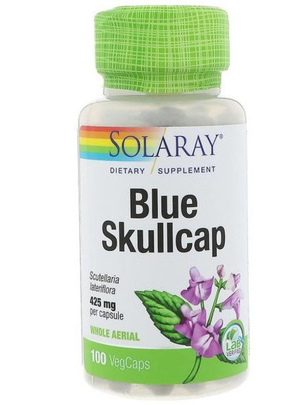 Blue Skullcap 425 mg 100 Veg Caps SOR-01560 Solaray (256719596)