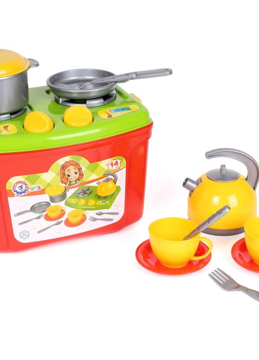 Игровой набор посуды "Кухонный набор Технок 10" (5934), 14 предметов ТехноК (266990149)