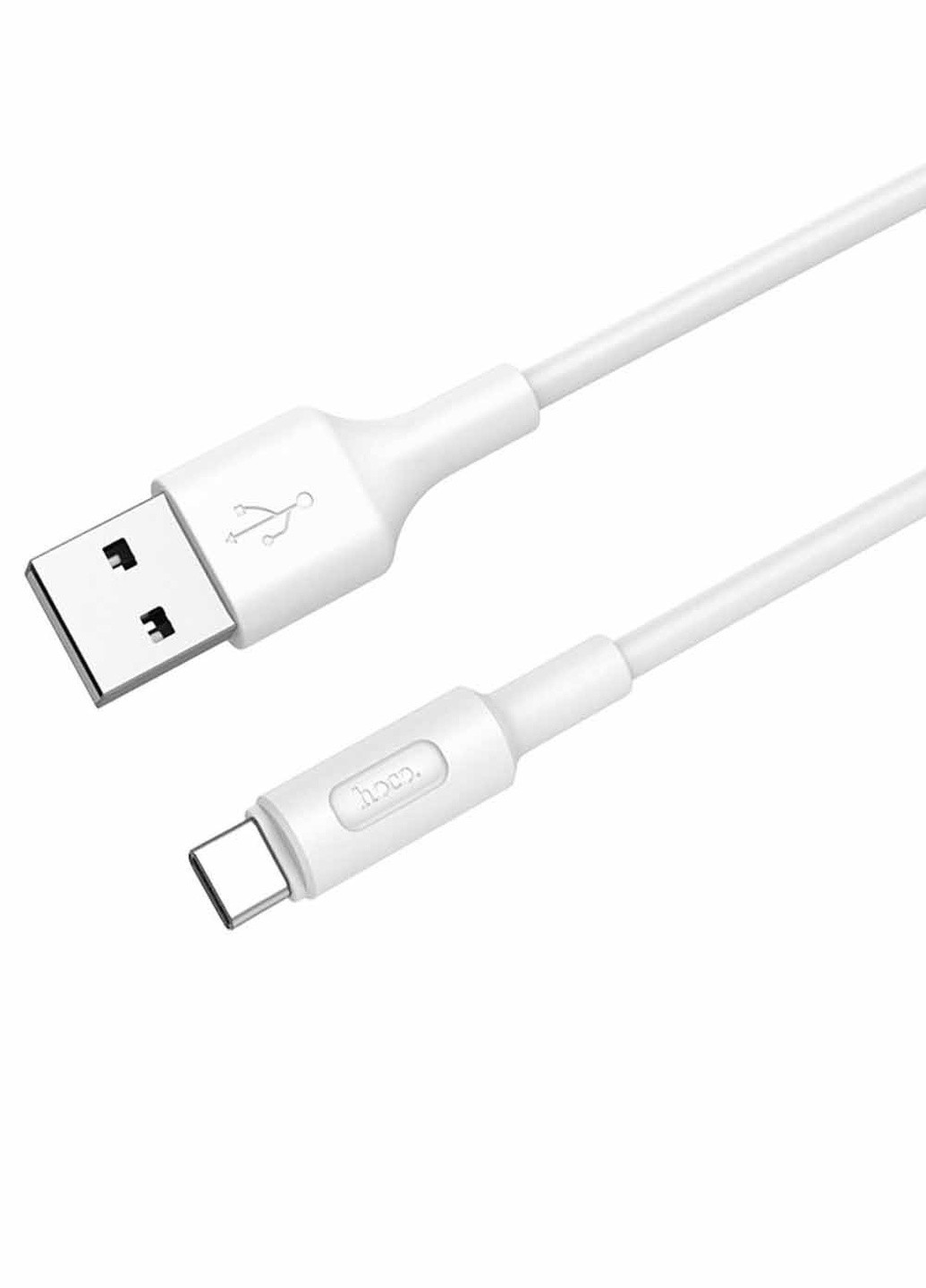 USB кабель X25 1m Type-C цвет белый ЦБ-00192785 Hoco (259465574)