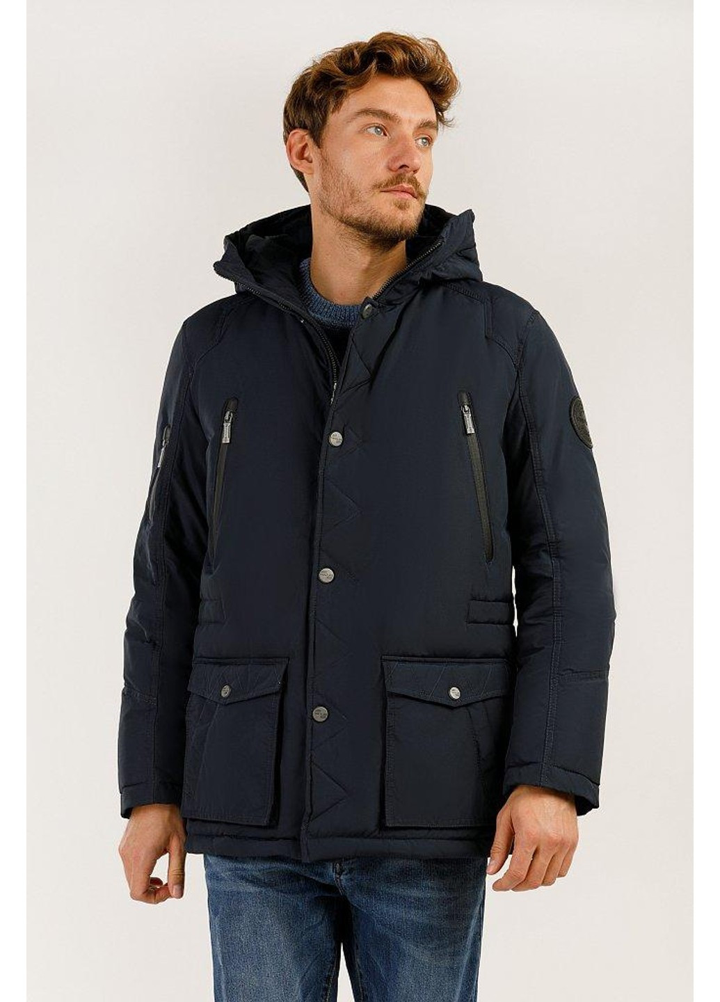 Темно-синя зимня зимова куртка a19-22014f-101 Finn Flare