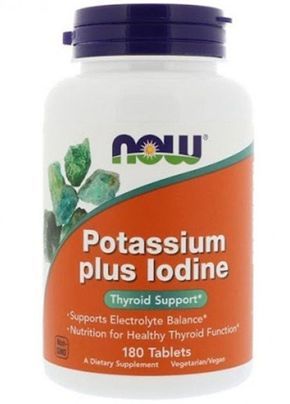 Potassium Plus Iodine 180 Tabs Now Foods (256719169)