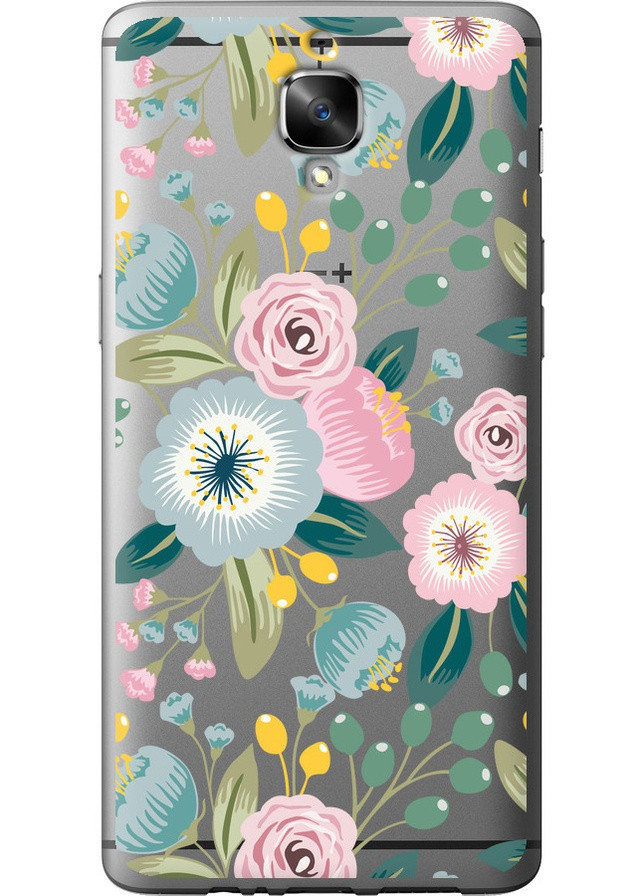 Силіконовий чохол 'Квіткові шпалери v2' для Endorphone OnePlus 3 (258091049)