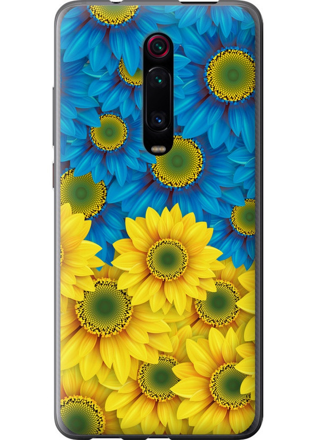 Силиконовый чехол 'Жёлто-голубые цветы' для Endorphone xiaomi mi 9t (257836007)