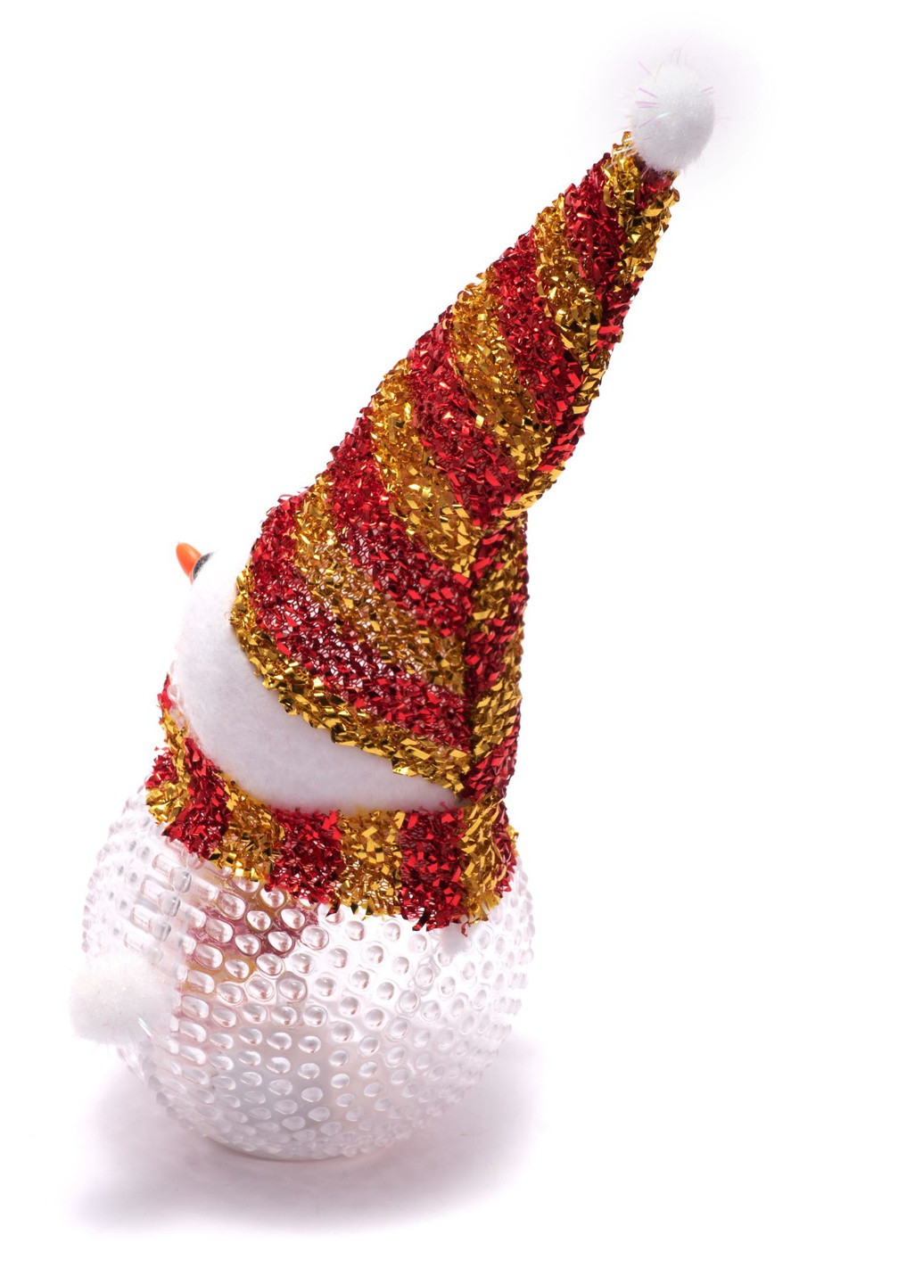 Фигурка Светящийся Снеговик Светильник ночник снеговичок новогодний рождественский декор украшение желто-красный Led (257108454)