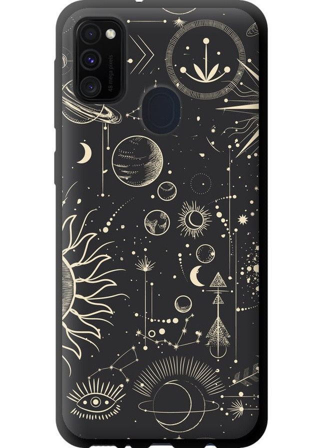 TPU черный чехол 'Фаза луны' для Endorphone Samsung Galaxy M30s 2019 (258084662)