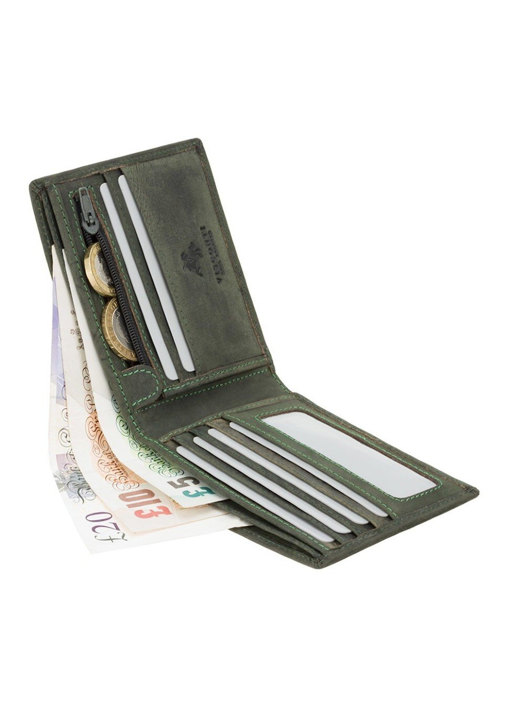 Шкіряний чоловічий гаманець 707 Shield (Oil Brown) Visconti (261855886)