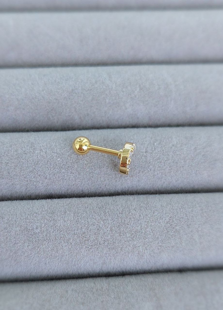 Сережка для пірсингу вуха, хряща MK1197-30 золотий DeKolie (262448883)