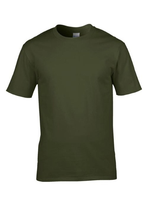 Оливкова футболка мужская premium cotton оливковй xl Gildan