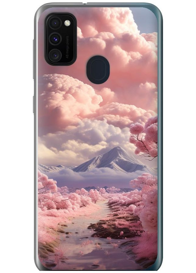 Силиконовый чехол 'Розовые облака' для Endorphone Samsung Galaxy M21 M215F (267231175)