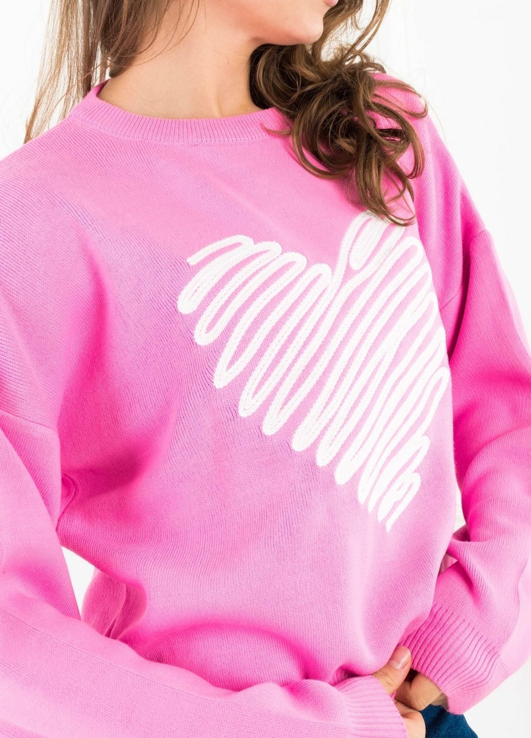 Розовый свитер сердце розовый You Best