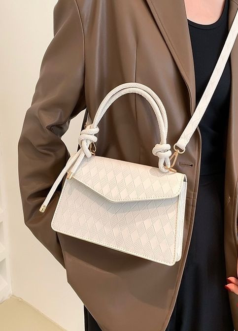 Женская классическая сумка кросс-боди на ремешке через плечо белая No Brand (274074225)