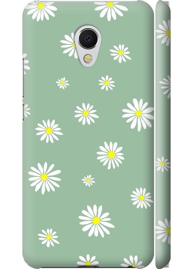 3D пластиковый матовый чехол 'Ромашки v4' для Endorphone Meizu MX6 (258094795)